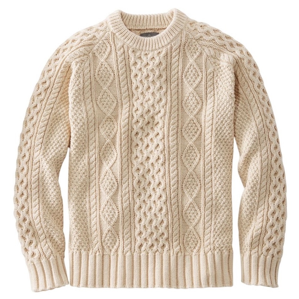 L.L.Bean Women’s Signature Cotton Fisherman Sweater- worn once!